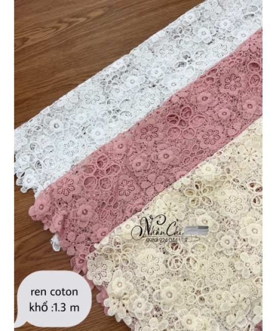Vải Ren Cotton Nhiều Màu