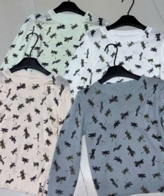 Áo Len Tay Dài Họa Tiết